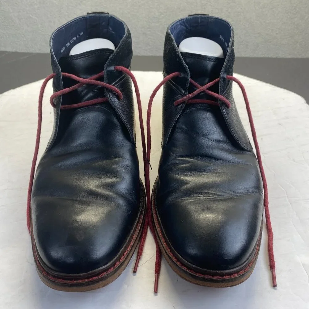 Cole Haan Men's US‎ 10M Black Leather Chukka Desert Ankle Casual Boots C11766